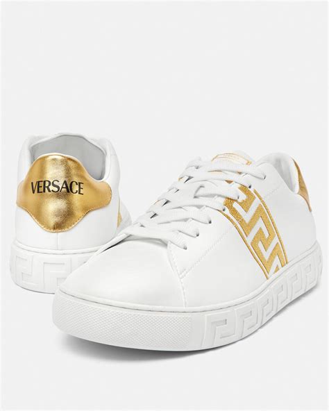 scarpe versace sneaked|versace sea greca sneakers.